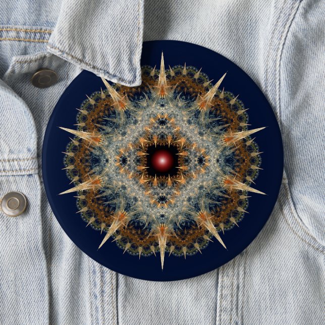 Bóton Redondo 15.24cm Ornamento picante fractal (In Situ)