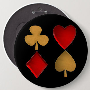 Bóton Redondo 15.24cm Os quatro naipes