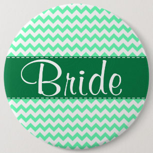Bóton Redondo 15.24cm Padrão Chevron; Verde Mint