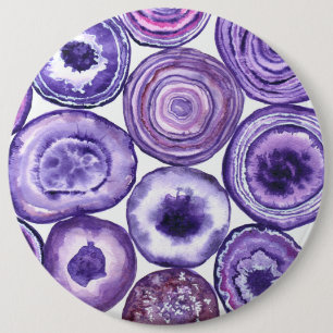 Bóton Redondo 15.24cm Padrão de agata violeta