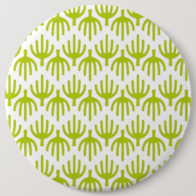 Bóton Redondo 15.24cm Padrão de cactus (Frente)