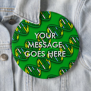 Bóton Redondo 15.24cm Padrão de DNA personalizado Ciência