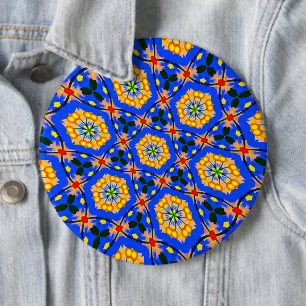 Bóton Redondo 15.24cm Padrão estético floral