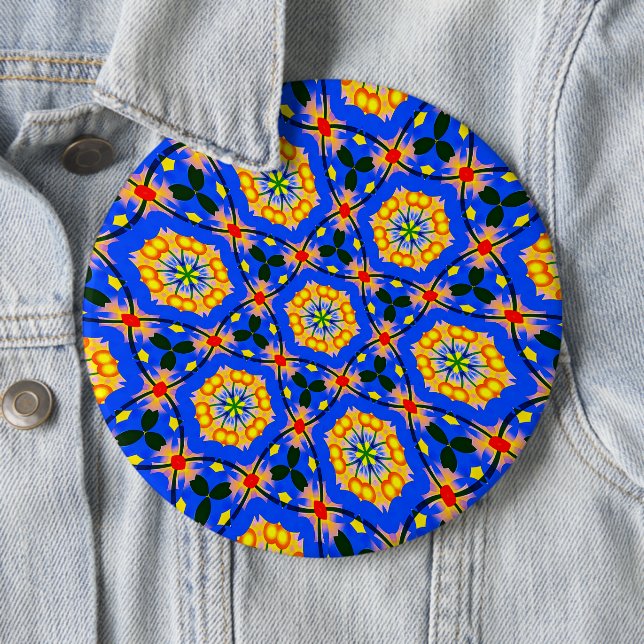 Bóton Redondo 15.24cm Padrão estético floral (In Situ)