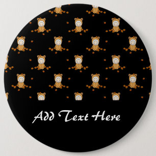 Bóton Redondo 15.24cm Padrões de outono de Bebês em queda de folhas