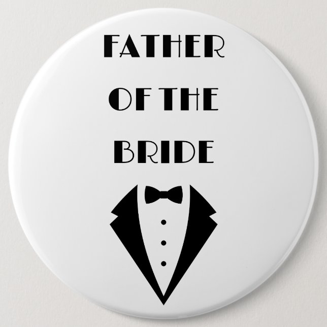Bóton Redondo 15.24cm Pai da Noiva (Frente)