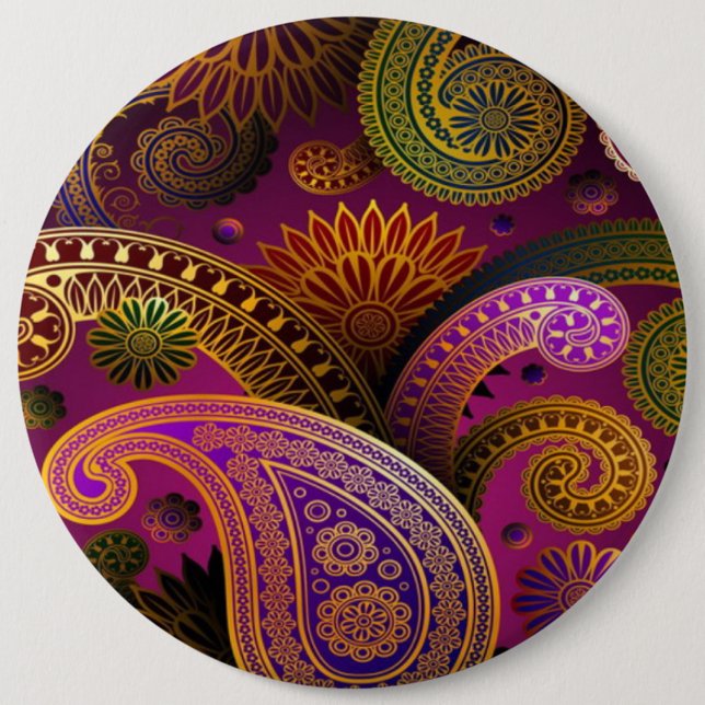 Bóton Redondo 15.24cm Paisley Purple (Frente)
