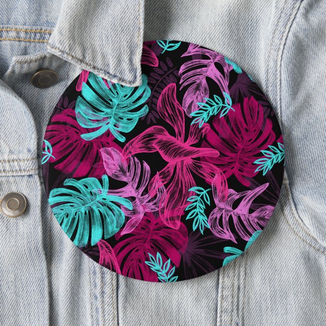 Bóton Redondo 15.24cm Palmeiras tropicais fluorescentes (In Situ)