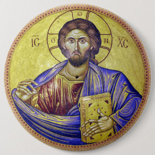Bóton Redondo 15.24cm Pantocrator cristo
