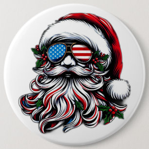 Bóton Redondo 15.24cm Papais noeis de Natal patrióticos/americanos