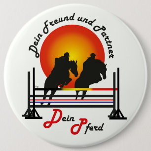 Bóton Redondo 15.24cm Para cavalos e desporto de cavalo amante Button