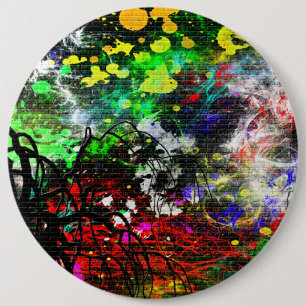 Bóton Redondo 15.24cm Parede de tijolo dos grafites