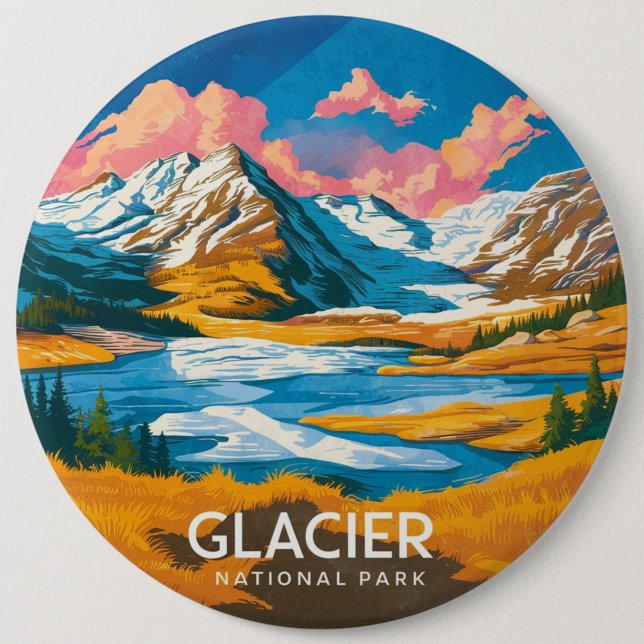 Bóton Redondo 15.24cm Parque Nacional Glacier (Frente)