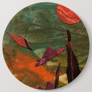 Bóton Redondo 15.24cm "Pássaros-Fogo" Sci-Fi