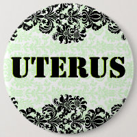 Pastel Green & Black Damas GOP Uterus Obsessão