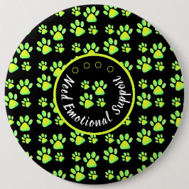 Bóton Redondo 15.24cm Pata de animais verde personalizada