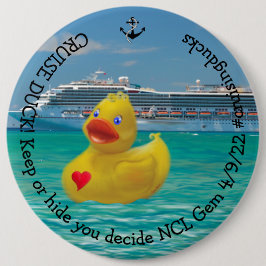 Bóton Redondo 15.24cm Pato Cruzador Personalizado