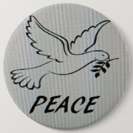 Bóton Redondo 15.24cm Peace Dove Logo Button