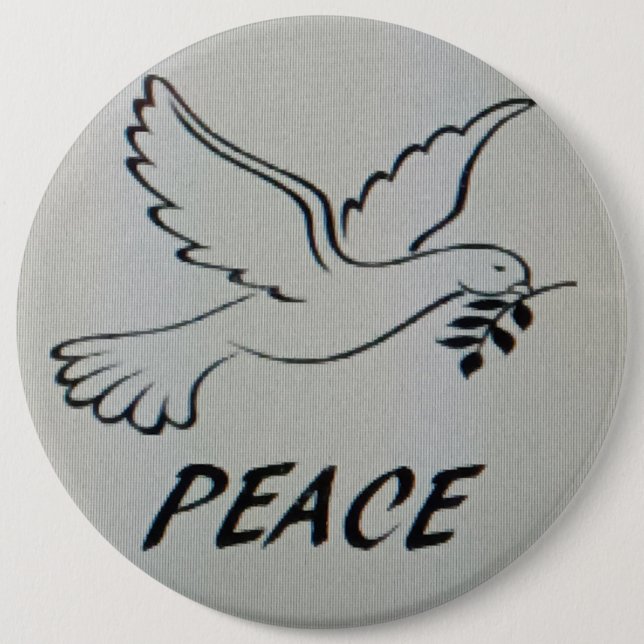 Bóton Redondo 15.24cm Peace Dove Logo Button (Frente)