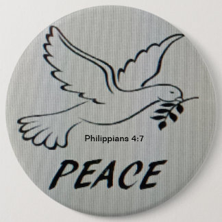 Bóton Redondo 15.24cm Peace Dove Logo Button