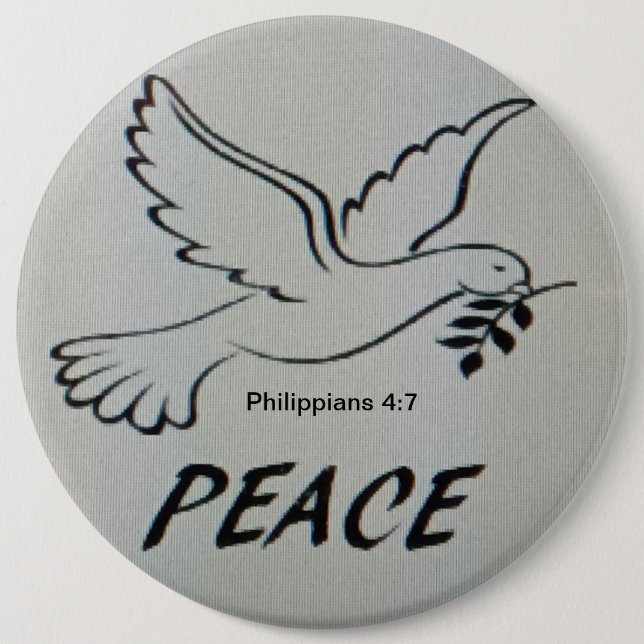 Bóton Redondo 15.24cm Peace Dove Logo Button (Frente)