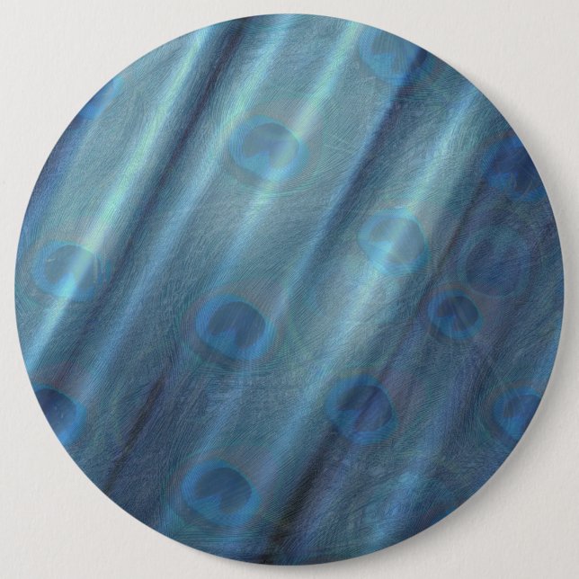 Bóton Redondo 15.24cm Peacocks e Emerald Green Metalical Silk (Frente)