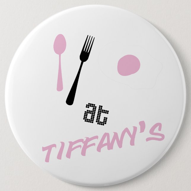 Bóton Redondo 15.24cm Pequeno almoço fixado (Frente)