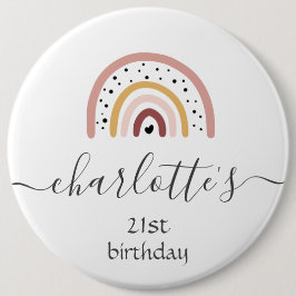 Bóton Redondo 15.24cm Personalizar crachá - Salmão do Arco-Íris