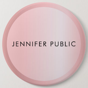 Bóton Redondo 15.24cm Personalizar Modelo Elegante Monograma Dourado de 