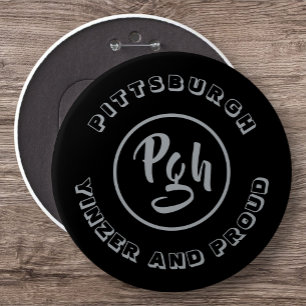 Bóton Redondo 15.24cm Pgh Yinzer Coletor Vintage Garment Stee Metal