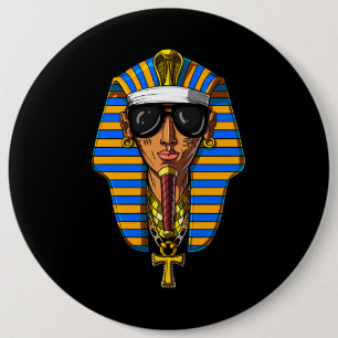 Bóton Redondo 15.24cm Pharaó egípcio Tutankhamon Gangsta King Tut