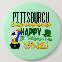 Pin mega do botão de Yinz do dia de St Patrick