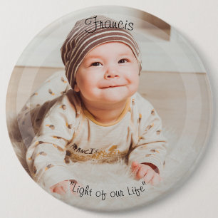 Bóton Redondo 15.24cm Pino de Fotografia Pessoal HAMbyWG