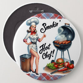 Bóton Redondo 15.24cm Pinup Lady Vintage Foto Pina Engraçada