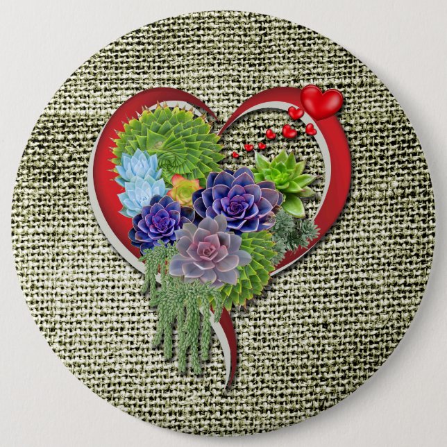 Bóton Redondo 15.24cm Planta de jardim de suculentos (Frente)