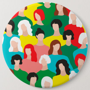 Bóton Redondo 15.24cm Poder das raparigas