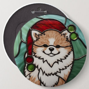 Bóton Redondo 15.24cm Pomerânia Vidro Colorido Natal