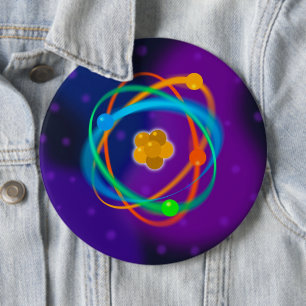 Bóton Redondo 15.24cm Pontos de estrutura atômica