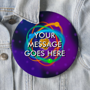 Bóton Redondo 15.24cm Pontos de estrutura atômica personalizados