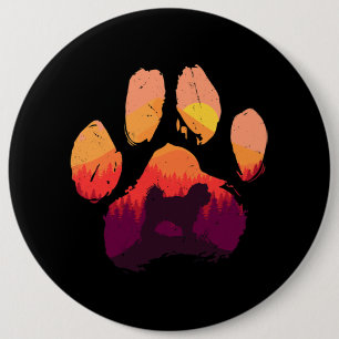 Bóton Redondo 15.24cm Porco maltês Pata maltesa Shih Tzu Cachorro Mãe Pa