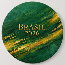 Bóton Redondo 15.24cm Presente para Fã da Copa do Mundo Brasil 2026 Arte