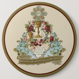 BÓTON REDONDO 15.24CM PRESERVE A TRADICIONAL MASSA LATINA CATÓLICA