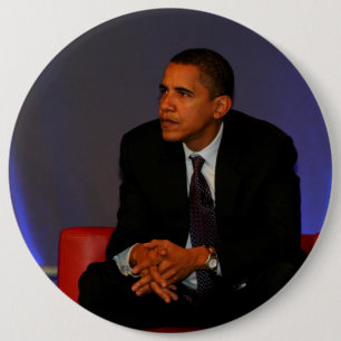 Bóton Redondo 15.24cm Presidente Barack Obama