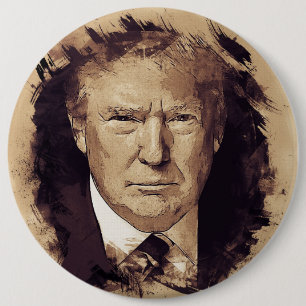 Bóton Redondo 15.24cm Presidente Donald Trump
