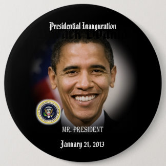 Bóton Redondo 15.24cm Presidente Obama Inauguração Comemorativo