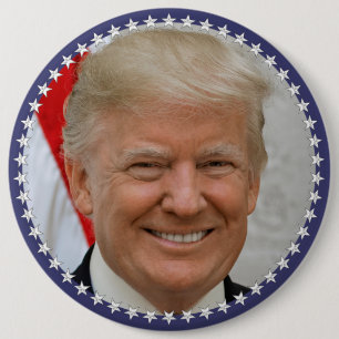 Bóton Redondo 15.24cm Presidente Trump Portrait (XT-20181023-1520)