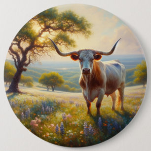 Bóton Redondo 15.24cm Primavera do Texas longhorn