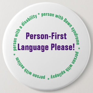 Bóton Redondo 15.24cm Primeiro idioma da pessoa