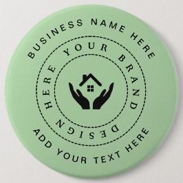 Bóton Redondo 15.24cm Promocional de texto e logotipo personalizado mini