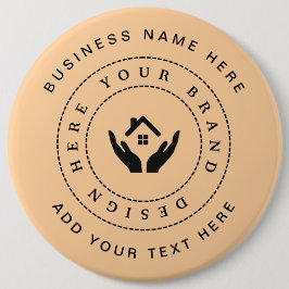 Bóton Redondo 15.24cm Promocional de texto e logotipo personalizado mini